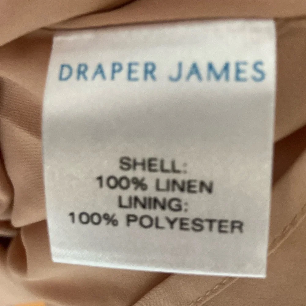 Draper James June Dress Shadow Floral Linen White Tan Yellow XS or 0 - Picture 10 of 17